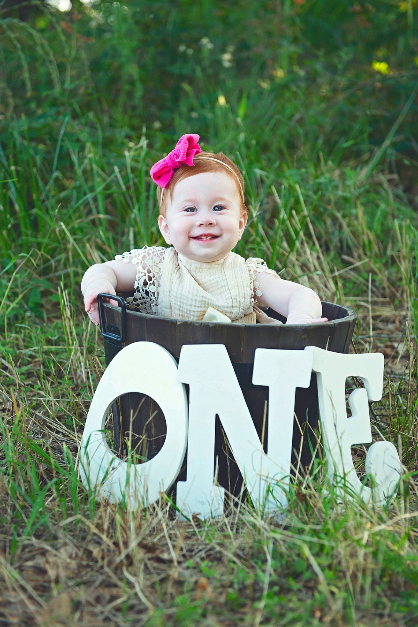 Kinsley is registered to the contest to win money with this photo: baby, baby_toddler_clothing, child, flash_photography, fun, grass, grass_family, grassland, happy, headgear, human_body, joy, landscape, meadow, people_in_nature, person, plant, prairie, recreation, smile