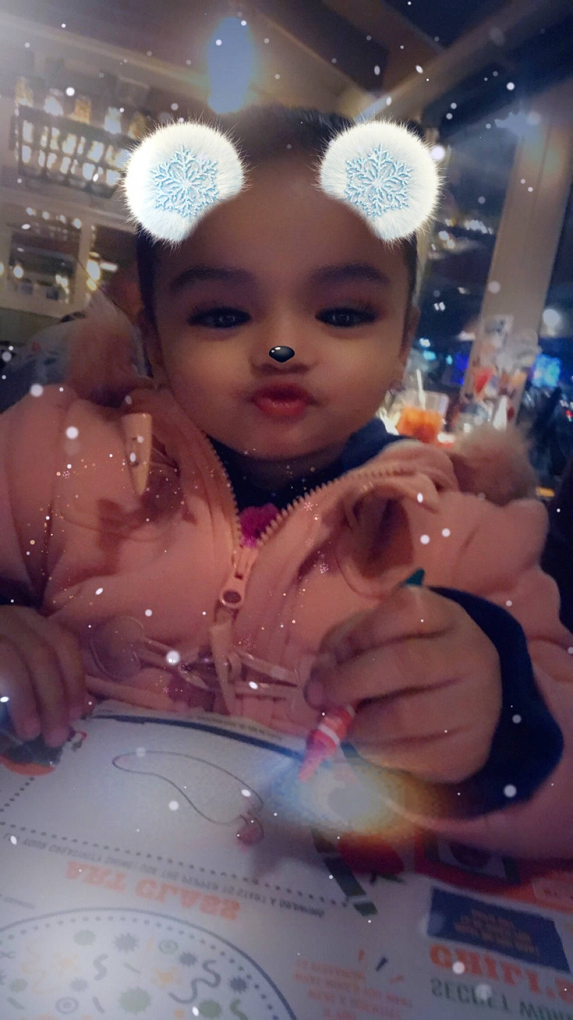 Kaylani joined the competition — help win amazing prizes! cheek, child, event, eyebrow, eyelash, fashion_accessory, fashion_design, fun, hair_accessory, hairstyle, happy, headgear, headpiece, headwear, iris, jewellery, lip, person, pink, skin