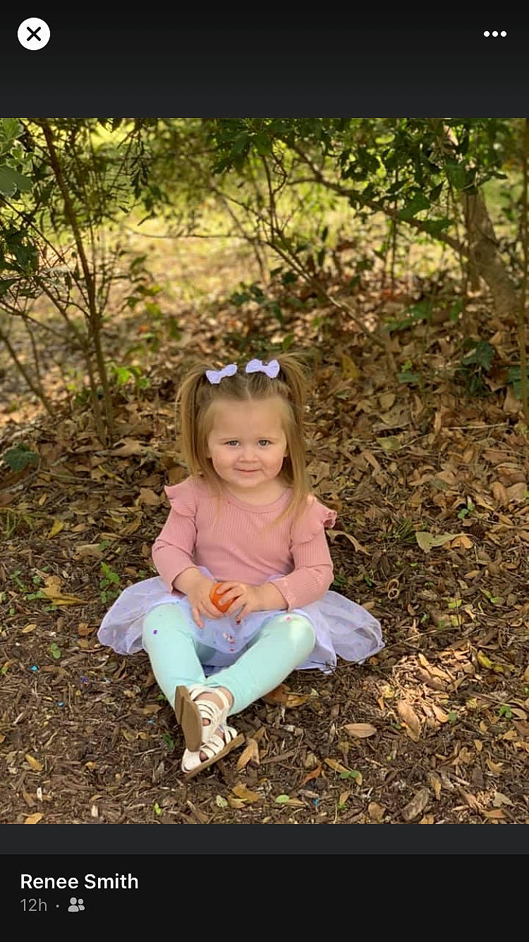 Karleigh is registered to the contest to win money with this photo: baby, baby_toddler_clothing, branch, child, deciduous, flash_photography, forest, fun, grass, happy, joy, people_in_nature, person, plant, portrait_photography, sitting, smile, soil, tints_and_shades, toddler
