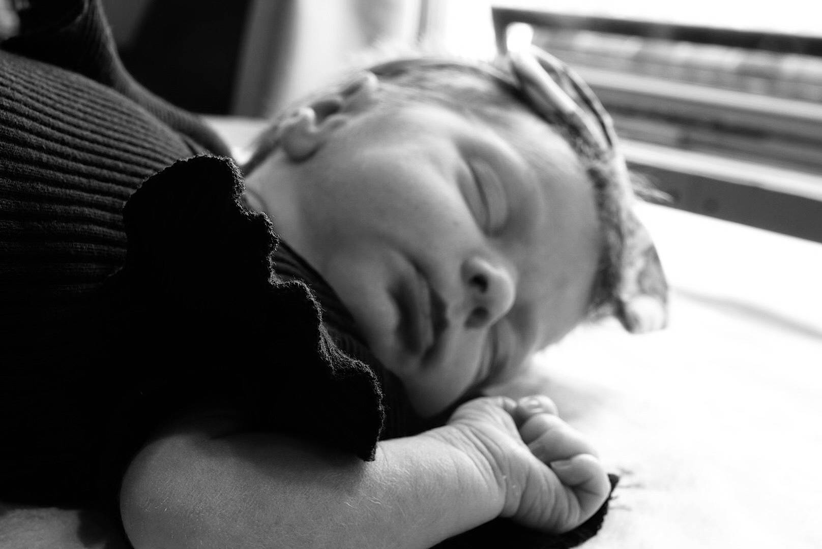 Piper joined the competition — help win amazing prizes! audio_equipment, baby, black, black_and_white, cheek, comfort, eye, eyebrow, finger, flash_photography, fun, gesture, hand, happy, monochrome_photography, mouth, nose, person, skin, style