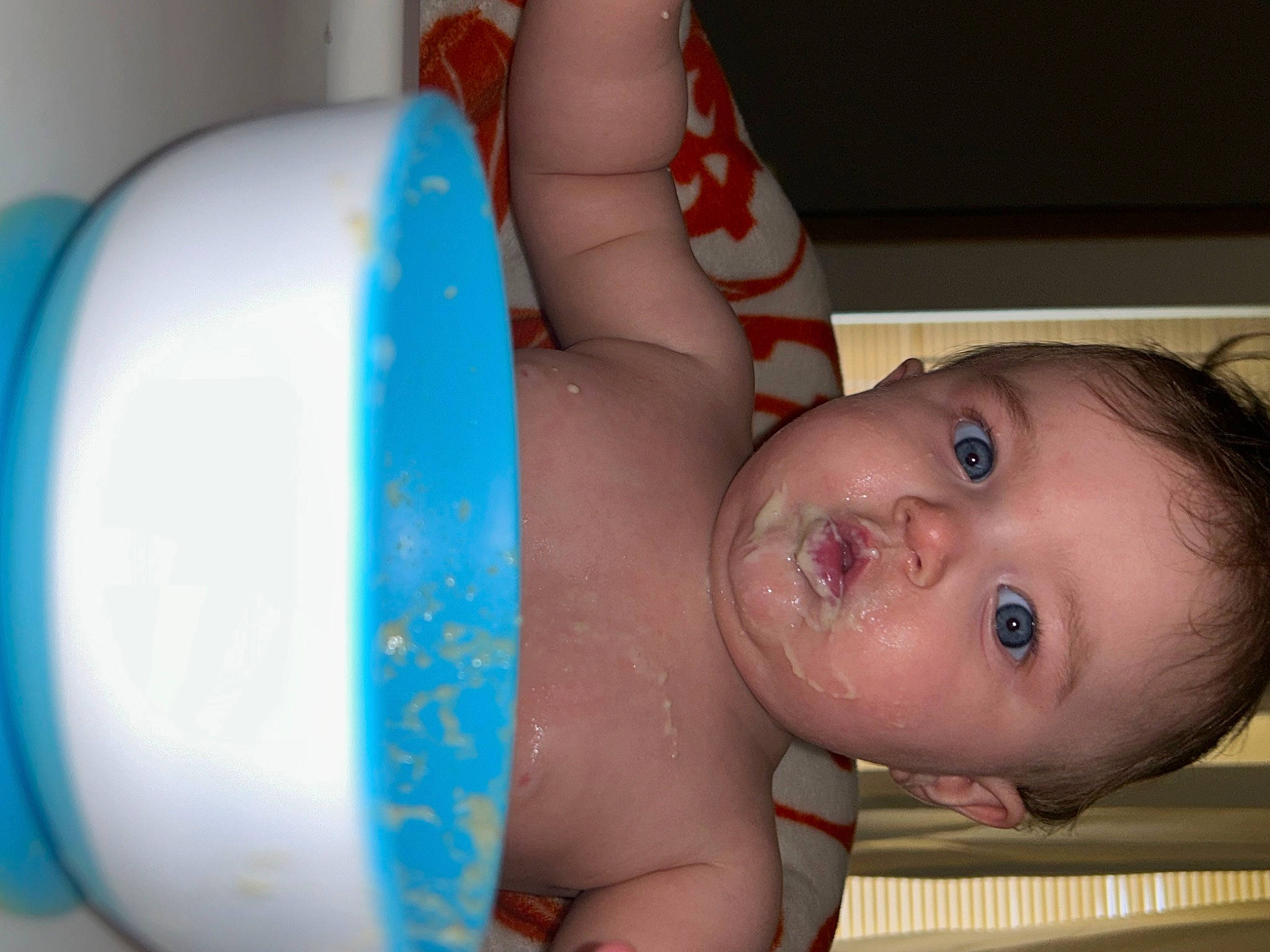 Amelia joined the competition — help win amazing prizes! abdomen, arm, baby, baby_products, bathing, blue, cheek, chest, child, finger, fun, human_body, human_leg, neck, person, skin, stomach, thigh, thumb, toddler