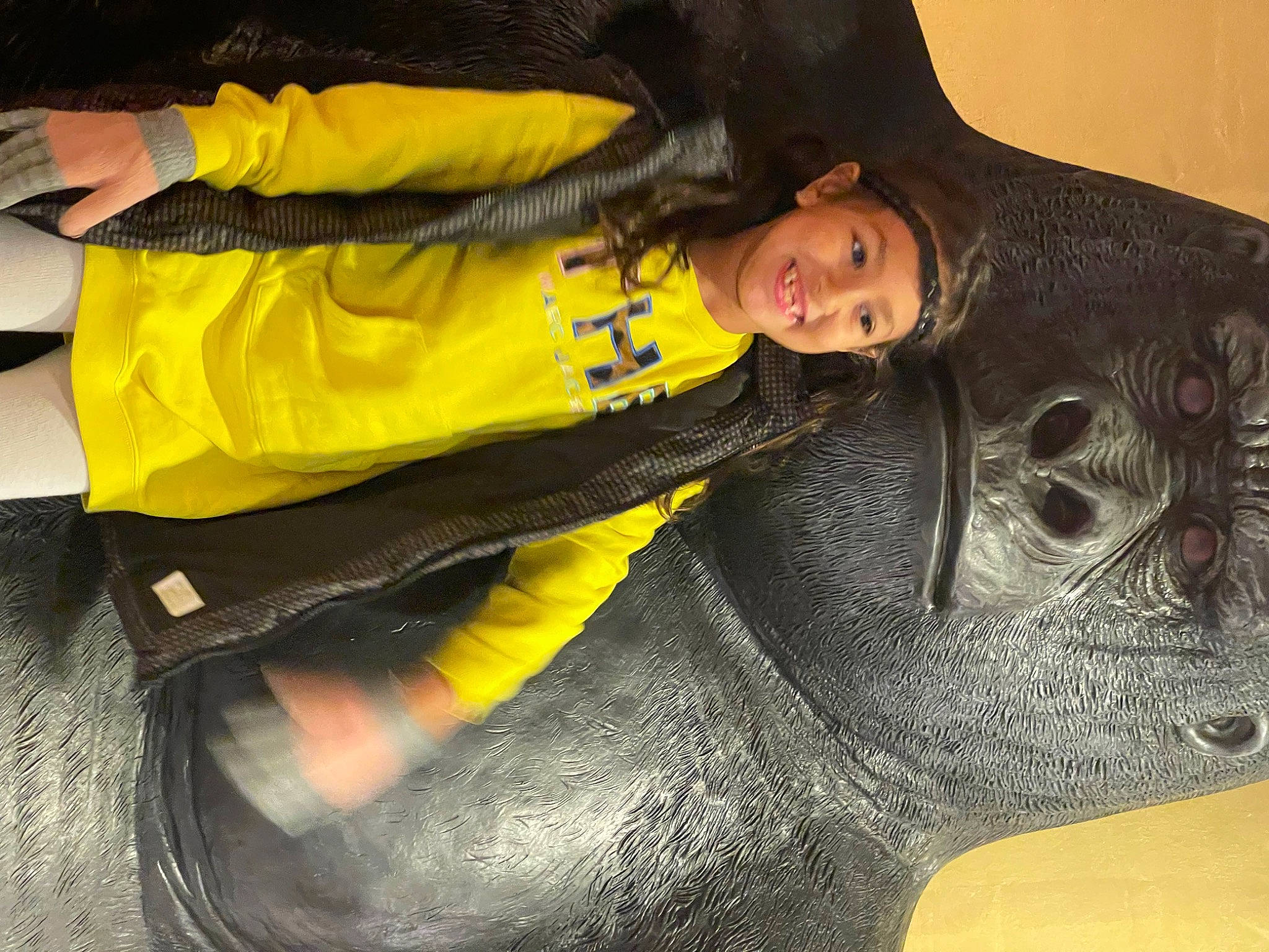 Donia participe au concours pour gagner de l'argent avec cette photo : art, bull, elephants_and_mammoths, fun, fur, glove, headwear, indian_elephant, jacket, joy, leather, marine_mammal, person, personal_protective_equipment, sculpture, snout, terrestrial_animal, thigh, working_animal