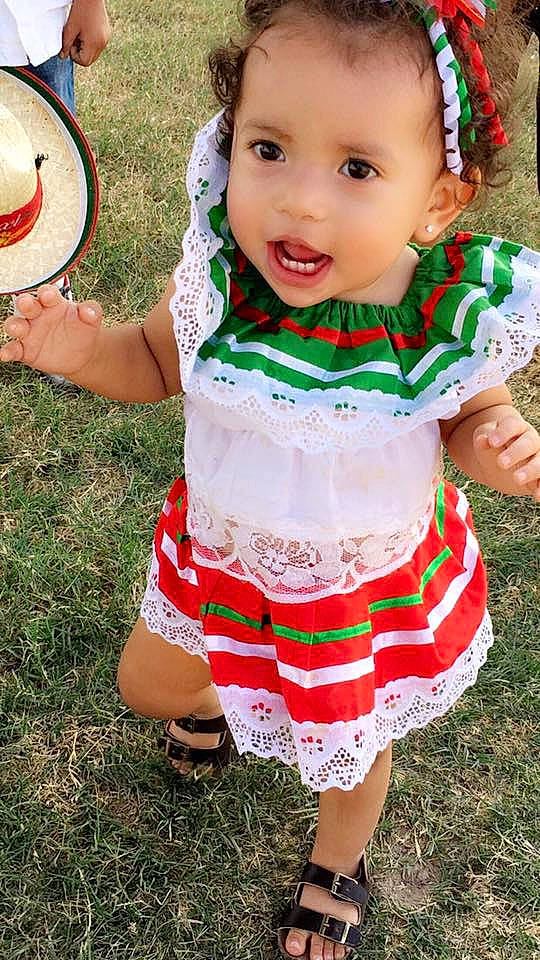 Adaleysa joined the competition — help win amazing prizes! abdomen, child, costume, fun, girl, grass, happiness, headgear, infant, pattern, person, product, skin, smile, toddler