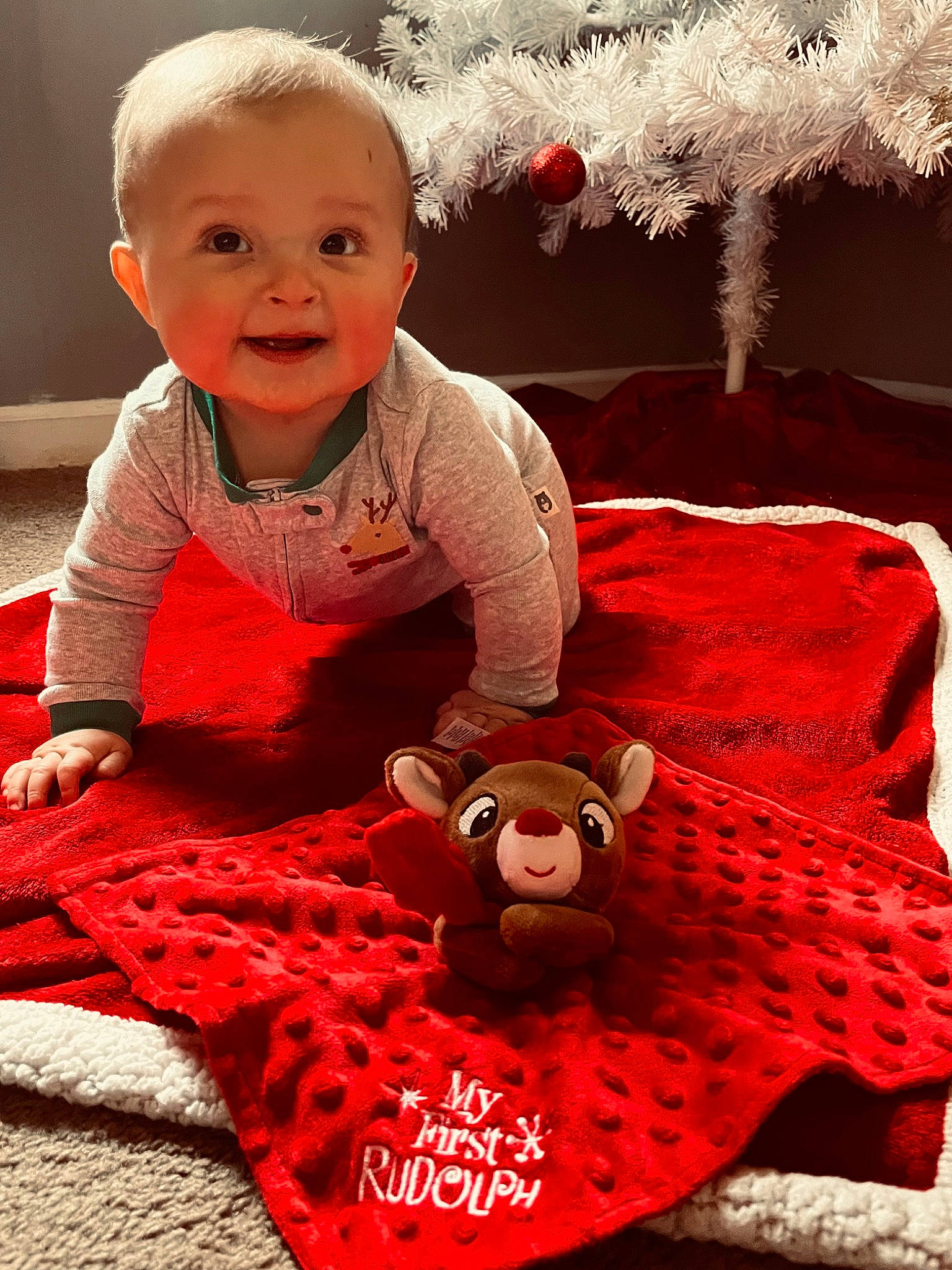 Brady is registered to the contest to win money with this photo: baby, baby_toddler_clothing, child, dress, facial_expression, flooring, fun, grass, happy, magenta, pattern, person, pink, red, sitting, skin, sleeve, smile, t_shirt, textile
