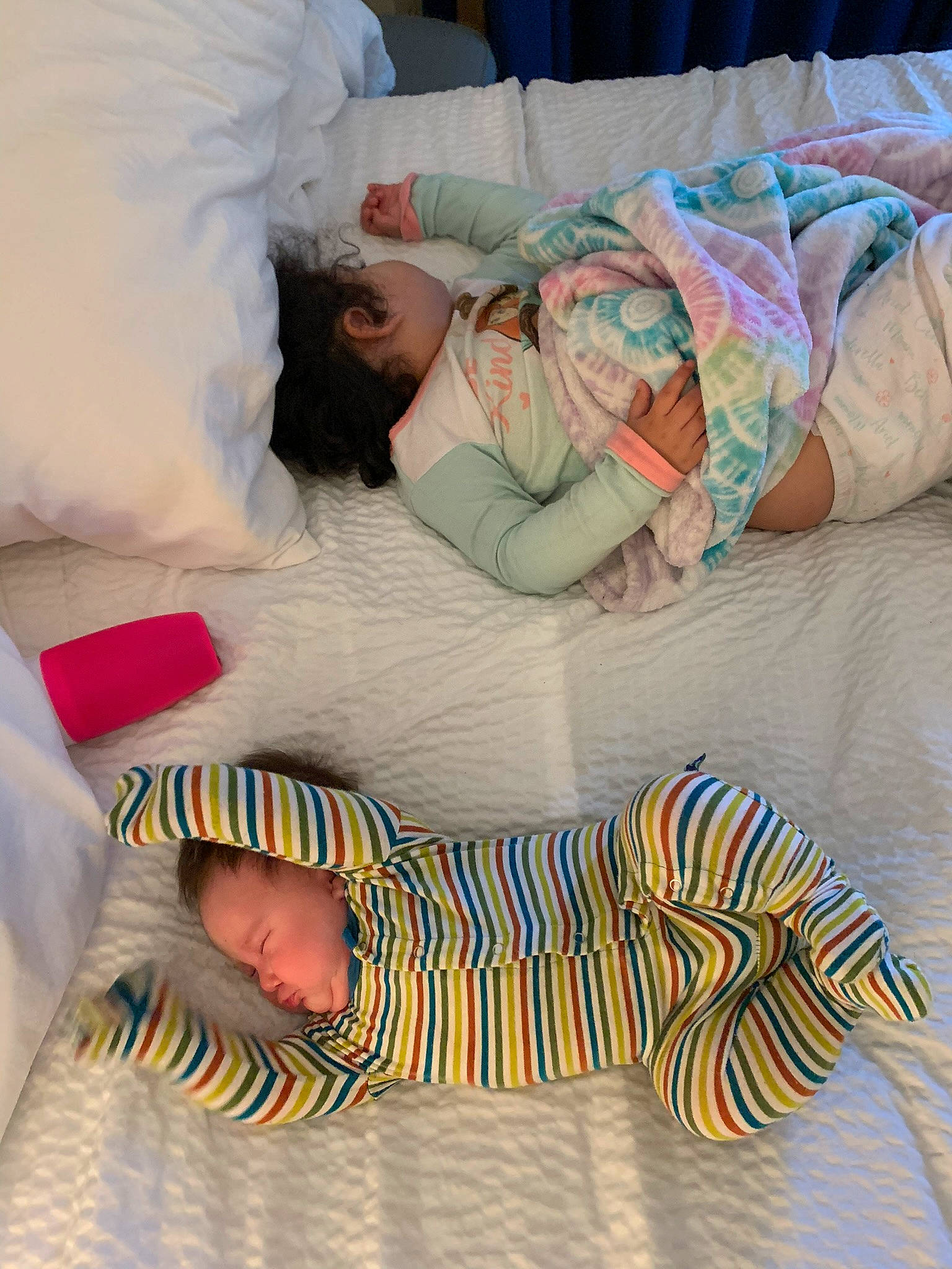 Olivia is registered to the contest to win money with this photo: baby, baby_products, baby_sleeping, bed, bed_sheet, bedding, bedtime, comfort, couch, finger, flooring, head, human_body, leg, linens, mouth, pattern, person, room, toddler