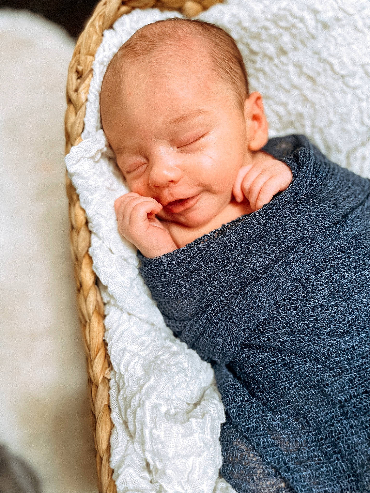 Lenox joined the competition — help win amazing prizes! baby, baby_sleeping, baby_toddler_clothing, cheek, child, collar, comfort, face, fashion_accessory, fur, happy, linens, pattern, person, sleeve, smile, textile, toddler, towel, wool