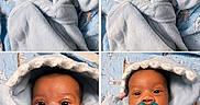 Noah is registered to the contest to win money with this photo: baby, infant, pacifier, blue_blanket, hooded_blanket, closeup, portrait, child, cute, soft_texture, wrapped, indoor, baby_face, newborn, sleepwear, comfort, cozy, baby_boy, blanket, toddler
