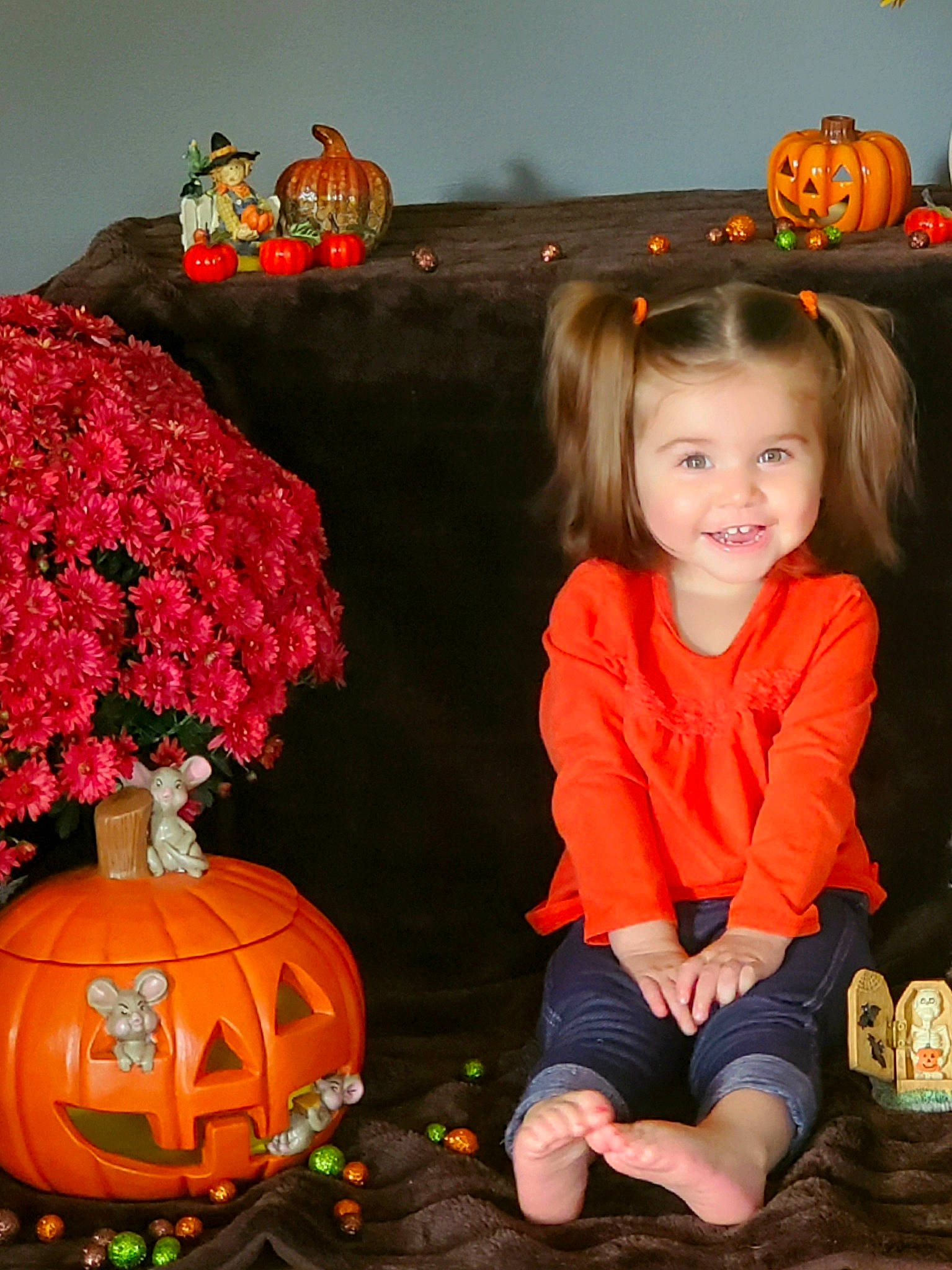 Emilee joined the competition — help win amazing prizes! _and_melon_family, _gourd, calabaza, child, cucumber, cucurbita, fruit, gourd, jack_o_lantern, joy, orange, person, plant, pumpkin, sitting, smile, squash, toddler, trick_or_treat, vegetable