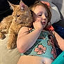 Thor joined the competition — help win amazing prizes! child, cat, fluffy_cat, orange_cat, bed, resting, relaxed, indoor, child_wearing_flower_top, casual_clothing, light_skin, cute, pet, animal, feline, young_child, comfort, calm, closeup, portrait