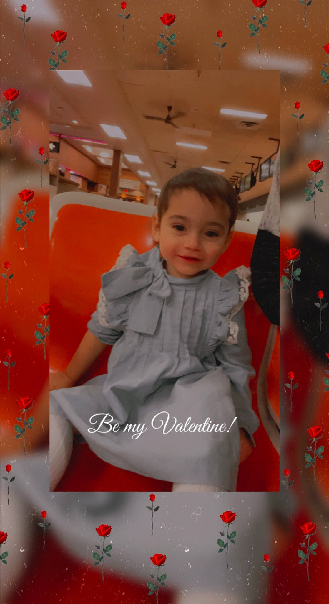 Kenna joined the competition — help win amazing prizes! child, christmas, christmas_eve, dress, event, fun, happy, holiday, leisure, magenta, pattern, person, photograph, play, recreation, room, sitting, smile, sock, toddler