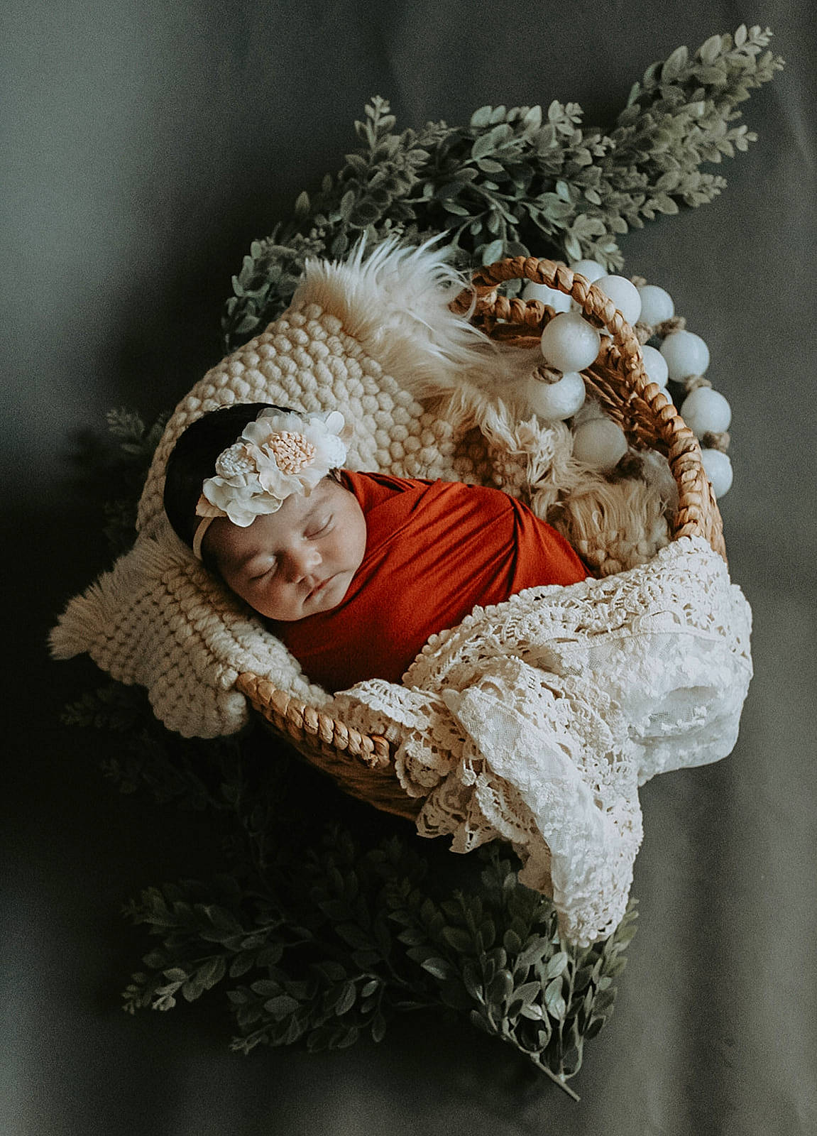 Guinevere is registered to the contest to win money with this photo: baby, branch, bridal_accessory, chair, comfort, couch, dress, event, fashion_accessory, flash_photography, freezing, fur, fur_clothing, happy, headpiece, headwear, human_body, person, sitting, toddler
