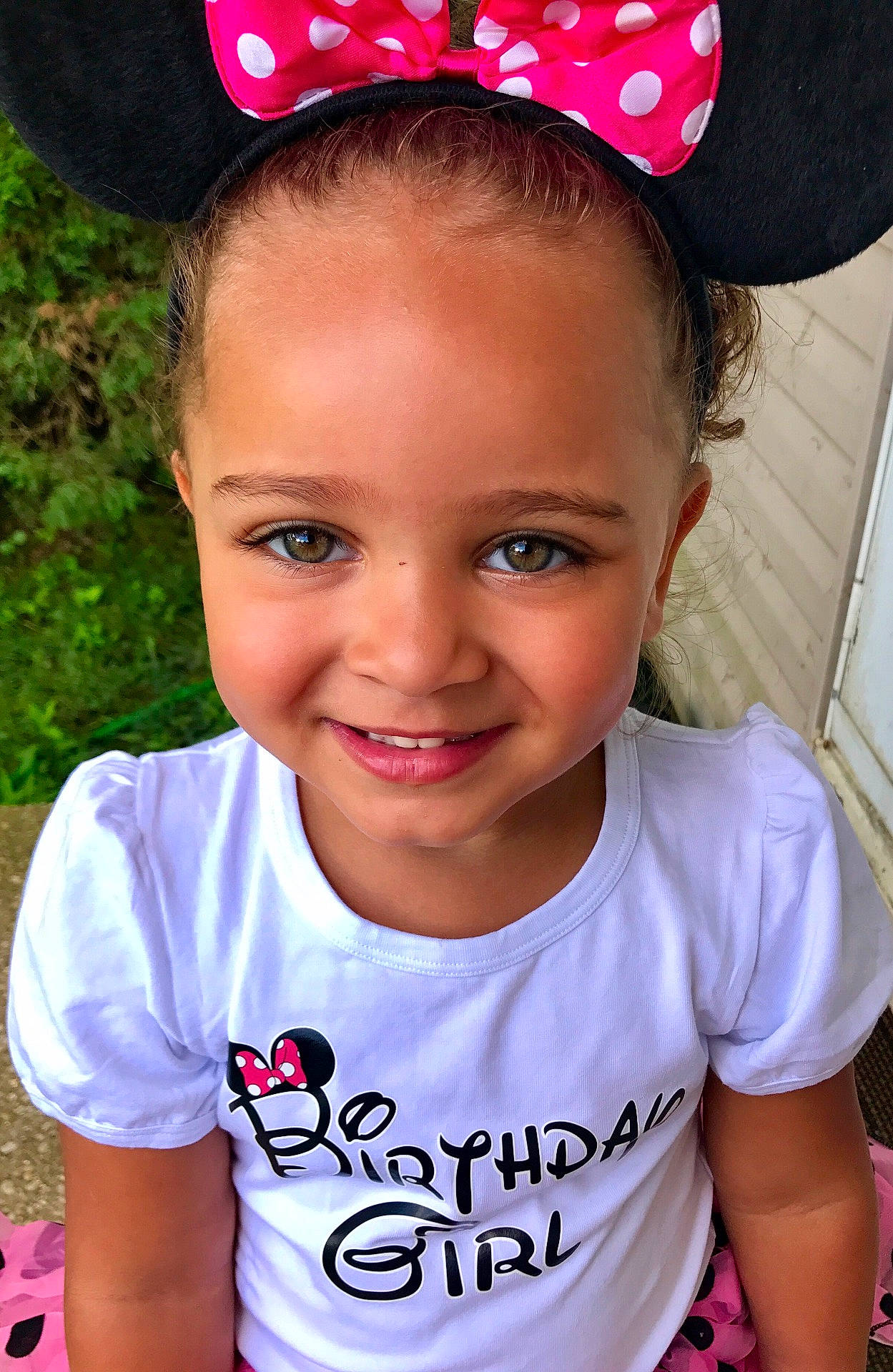 Jolie joined the competition — help win amazing prizes! cheek, child, cool, day, ear, facial_expression, fashion_accessory, fun, girl, hair_accessory, hairstyle, happiness, head, headband, headgear, joy, person, pink, product, skin