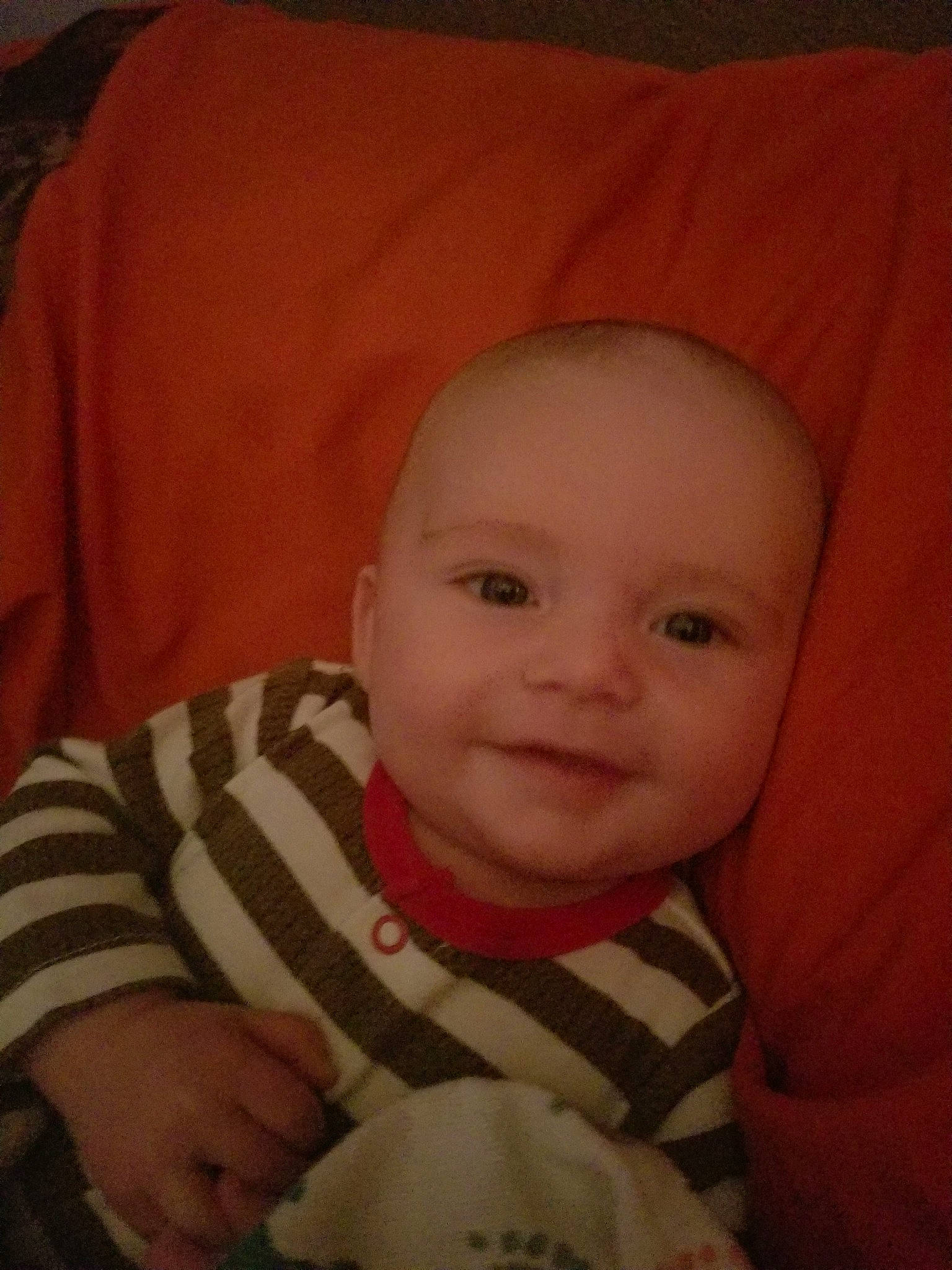 Joshua is registered to the contest to win money with this photo: baby, cheek, child, eye, face, head, lip, mouth, person, skin, smile, toddler