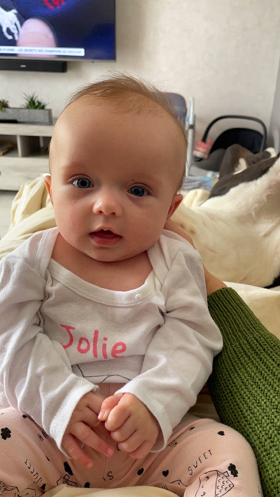 Kataleya a rejoint le concours — aidez-le/la à gagner de superbes lots ! baby, baby_toddler_clothing, blond, cheek, child, comfort, eye, eyebrow, gesture, happy, head, houseplant, iris, lip, person, plant, sitting, skin, sleeve, smile