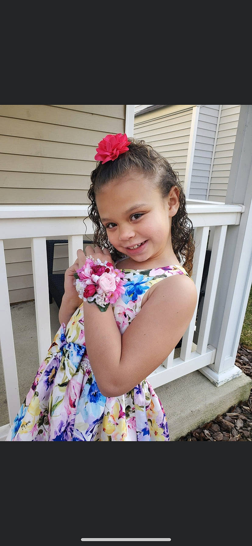 Jasmine joined the competition — help win amazing prizes! child, clothing, day_dress, dress, electric_blue, event, face, fashion_accessory, hair, happy, jewellery, joy, magenta, pattern, person, pink, plant, skin, sleeve, smile