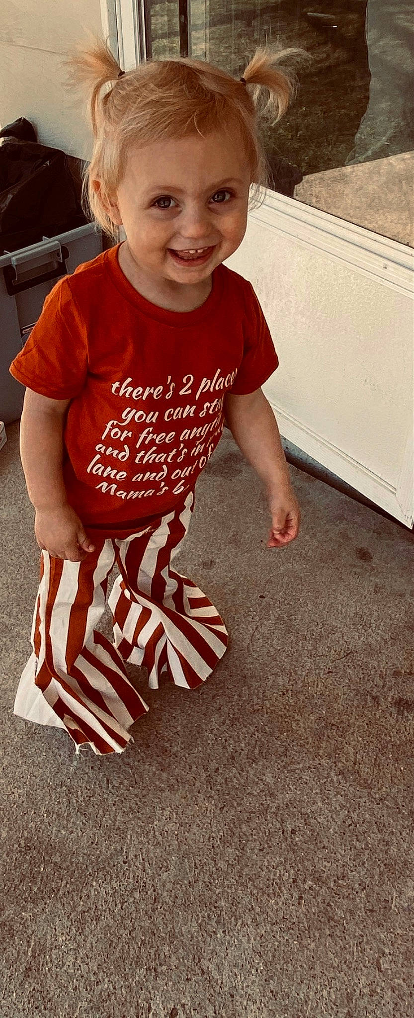 Huntleigh joined the competition — help win amazing prizes! baby_toddler_clothing, child, fashion_accessory, floor, flooring, foot, fun, happy, human_leg, joy, neck, pattern, person, sitting, sleeve, smile, t_shirt, thigh, tints_and_shades, toddler