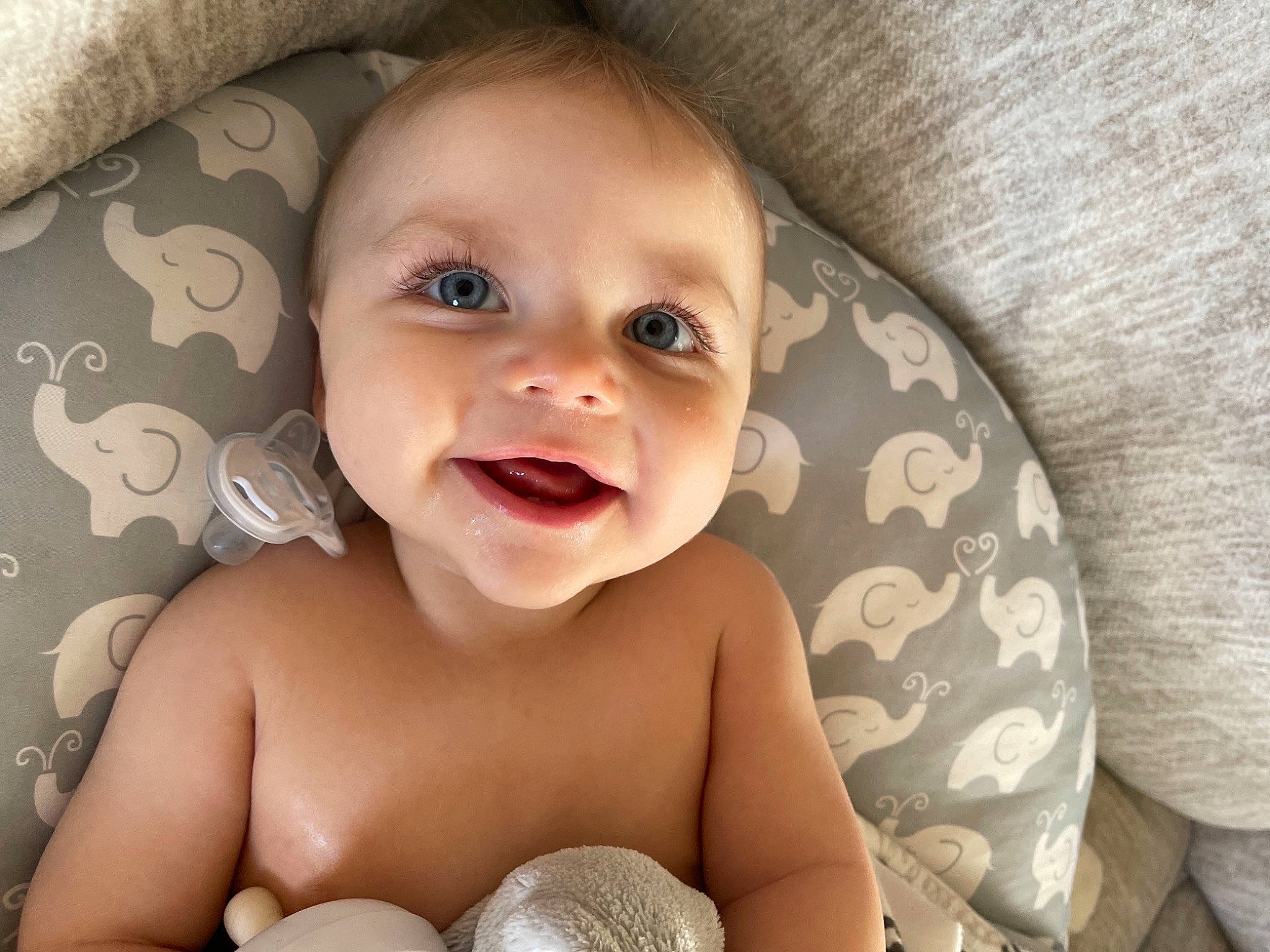 Lloyd is registered to the contest to win money with this photo: baby, cheek, chin, ear, eye, eyebrow, eyelash, face, facial_expression, forehead, hairstyle, head, iris, lip, mouth, neck, nose, person, skin, smile