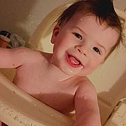 Phoenix joined the competition — help win amazing prizes! baby, child, high_chair, smiling, happy, indoor, face, person, cute, toddler, skin, hair, expression, reaching, joy, infant, seat, playful, portrait, young