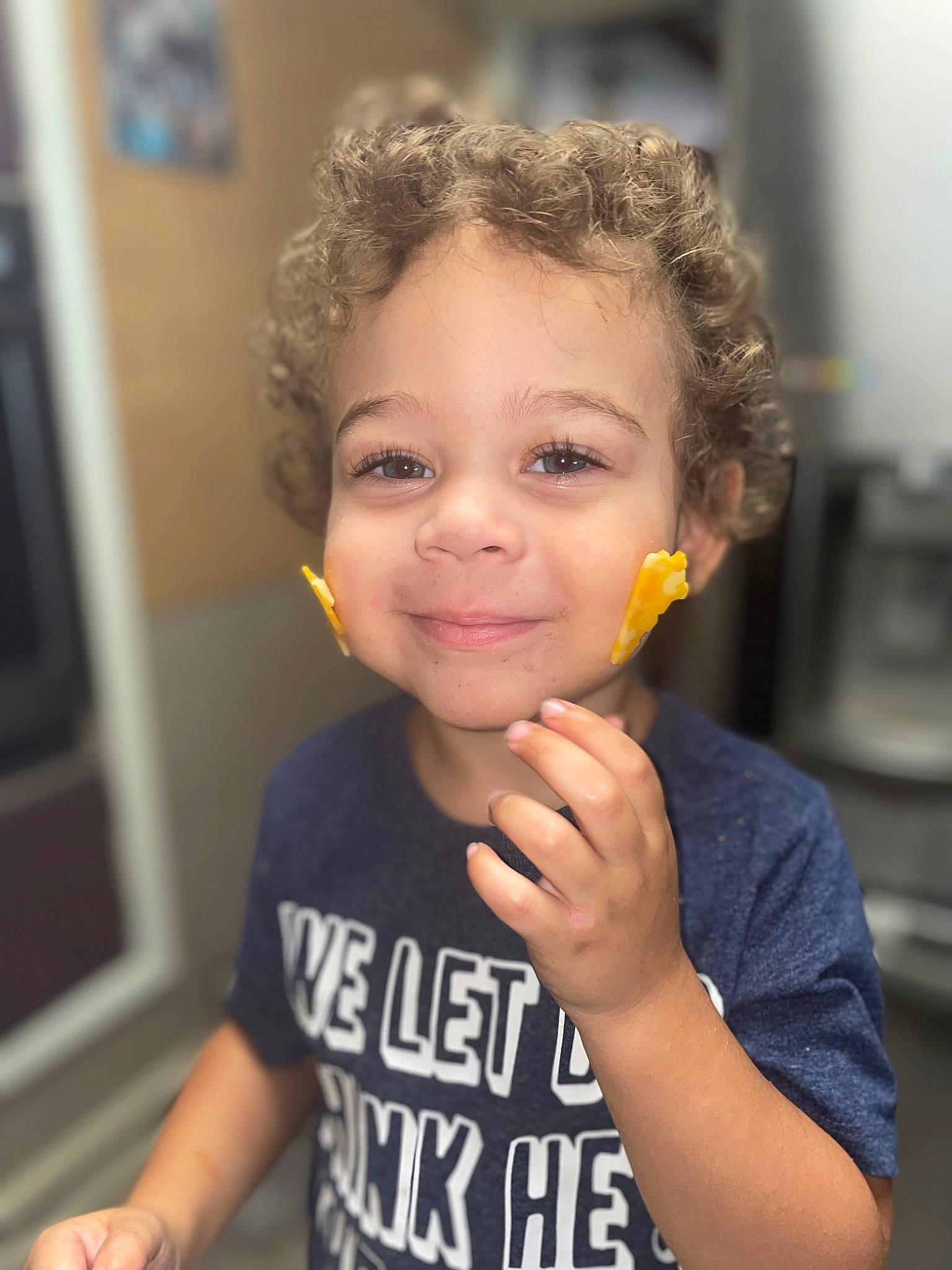 Christian joined the competition — help win amazing prizes! arm, baby_toddler_clothing, cheek, child, ear, eyelash, finger, flash_photography, forehead, fun, gesture, happy, joy, lip, nose, person, room, sleeve, smile, t_shirt