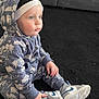 toddler, child, sitting, hoodie, pants, sneakers, nike, blue_eyes, pointing, carpet, indoor, casual_clothing, footwear, baby, cute, fashion, young_child, portrait, cozy, curious