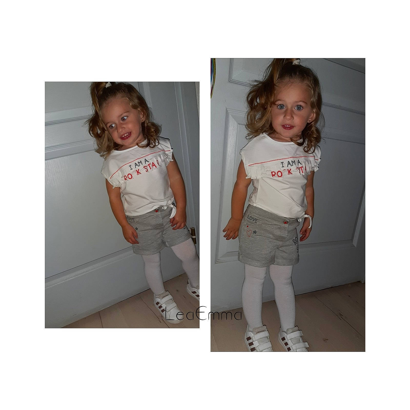 Emma a rejoint le concours — aidez-le/la à gagner de superbes lots ! beige, child, child_model, clothing, denim, jeans, joy, outerwear, person, photography, sleeve, t_shirt, textile, toddler, top, trousers, white