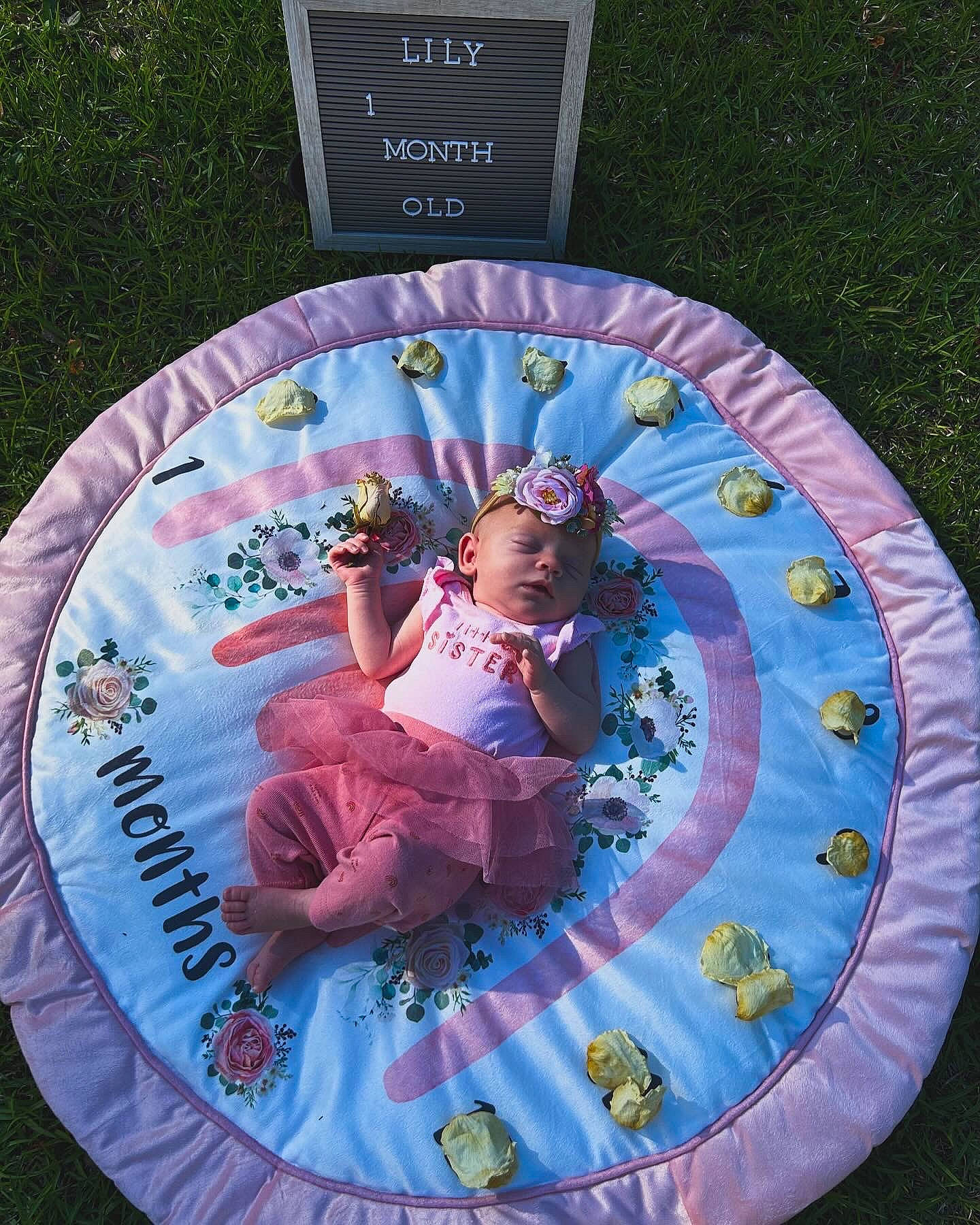 Lily joined the competition — help win amazing prizes! baby_products, baby_toddler_clothing, child, circle, dishware, event, font, fun, games, grass, green, leisure, magenta, pattern, person, pink, plant, play, recreation, tableware