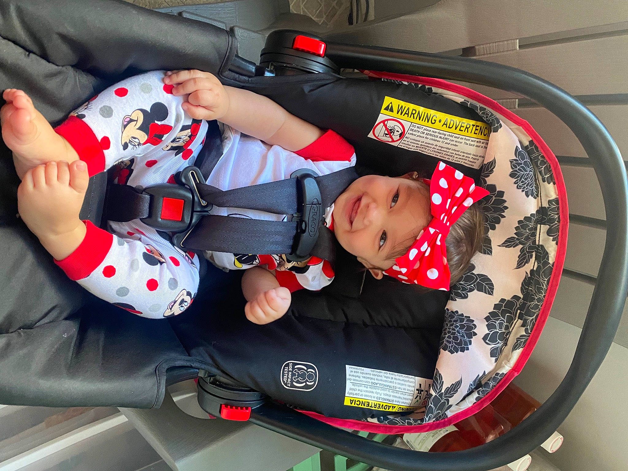 Arianelys joined the competition — help win amazing prizes! auto_part, automotive_design, automotive_exterior, baby, baby_carriage, baby_products, baby_toddler_clothing, bag, car_seat, carmine, child, comfort, elbow, headwear, joy, lap, motor_vehicle, person, sitting, sleeve