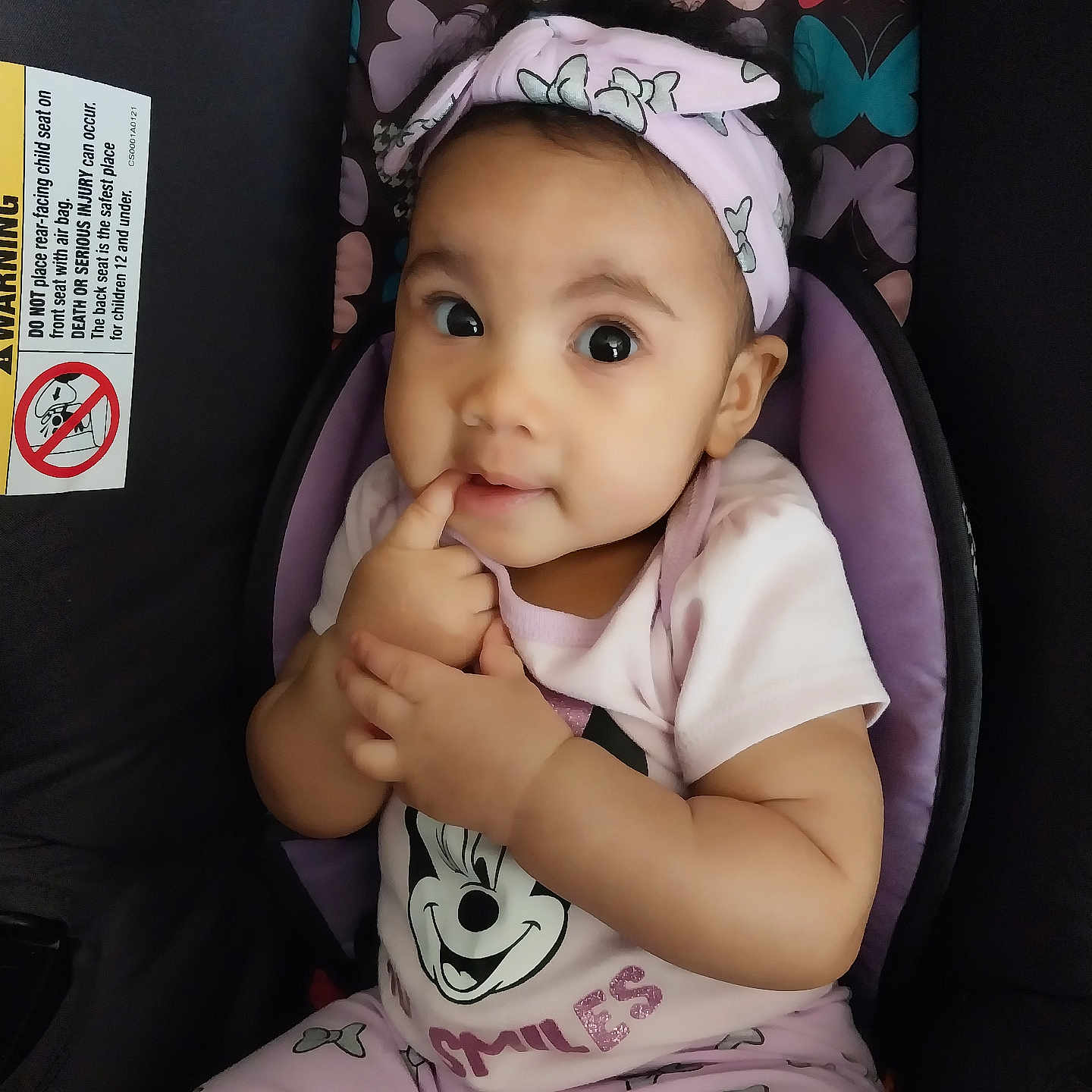Kynsley joined the competition — help win amazing prizes! baby, bodypart, bonnet, car, car_interior, carseat, clothing, cushion, face, finger, hand, hat, head, homedecor, newborn, person, photography, portrait, transportation, vehicle
