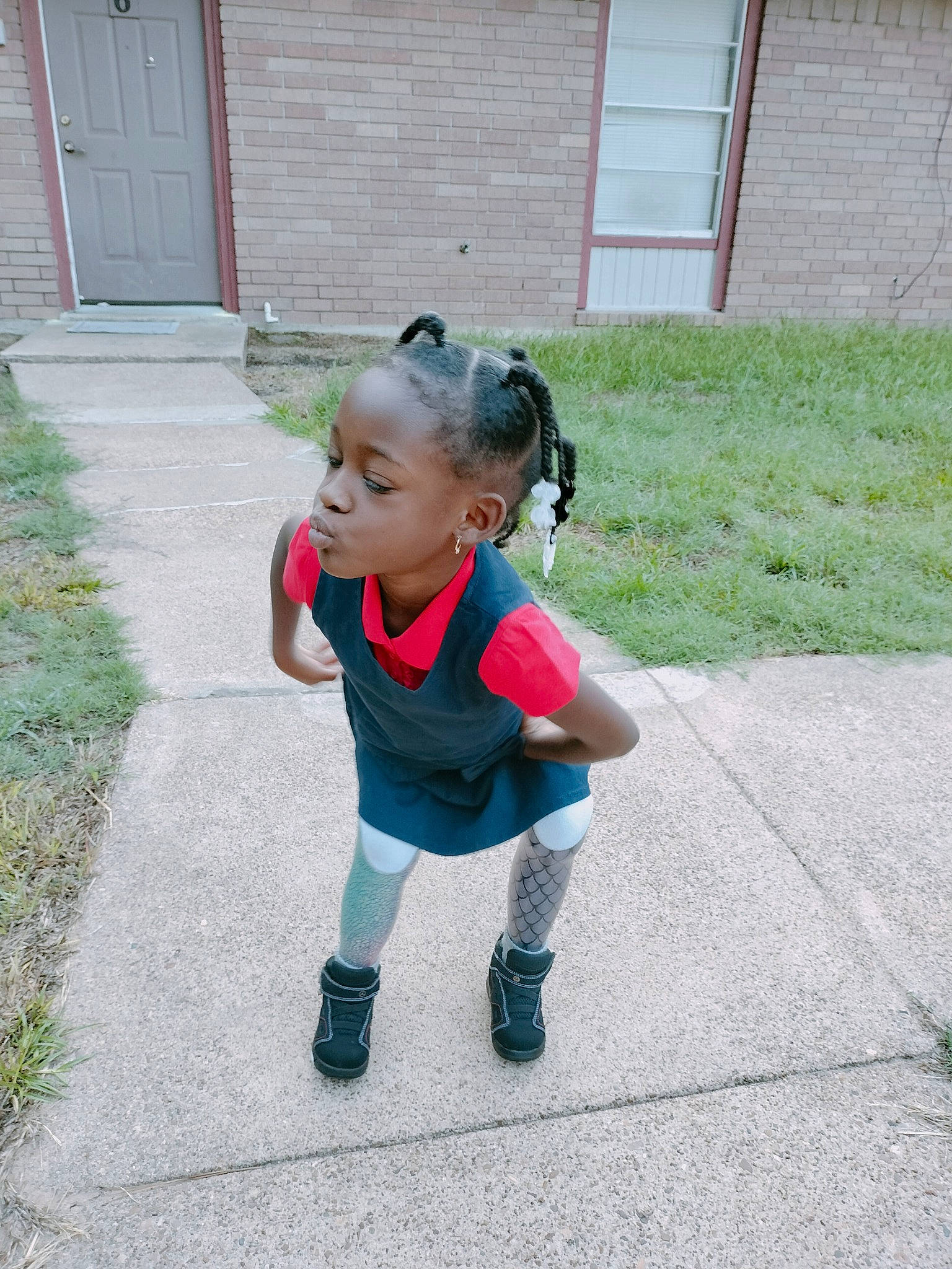 Rhyleigh joined the competition — help win amazing prizes! asphalt, baby_toddler_clothing, ball, door, electric_blue, grass, knee, leg, person, personal_protective_equipment, plant, recreation, running, shorts, sidewalk, sock, sports, sports_equipment, t_shirt, thigh