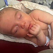Judah joined the competition — help win amazing prizes! baby, sleeping, blanket, infant, skin, hand, face, peaceful, cozy, soft, newborn, rest, cute, child, toddler, closeup, portrait, indoors, relaxed, human