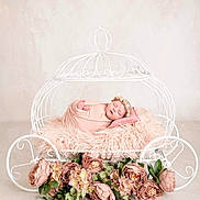 Aulora joined the competition — help win amazing prizes! baby, newborn, sleeping, pink, blanket, fluffy, cushion, carriage, white, wireframe, flowers, decor, soft, portrait, cute, infant, headband, pastel, indoor, peaceful