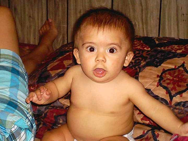 Alexa is registered to the contest to win money with this photo: baby, cheek, chest, ear, eye, eyebrow, eyelash, finger, gesture, happy, head, human_body, iris, lip, mouth, nose, person, skin, smile, surprise