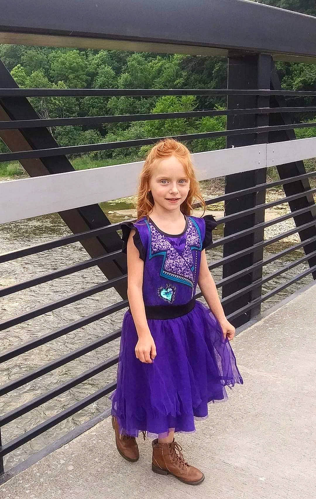 Daliela joined the competition — help win amazing prizes! baby_toddler_clothing, blond, child, day_dress, dress, electric_blue, fence, formal_wear, fun, happy, joy, leisure, magenta, people, person, pink, plant, purple, smile, summer