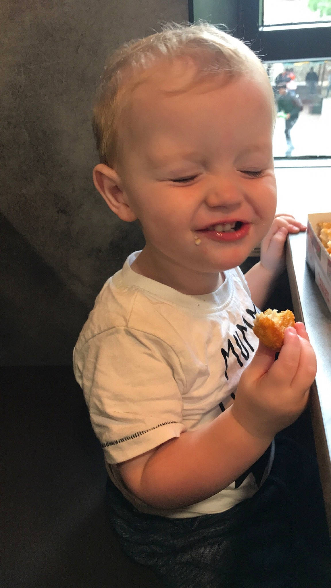 Charlie joined the competition — help win amazing prizes! baby, cheek, child, eating, food, joy, person, toddler