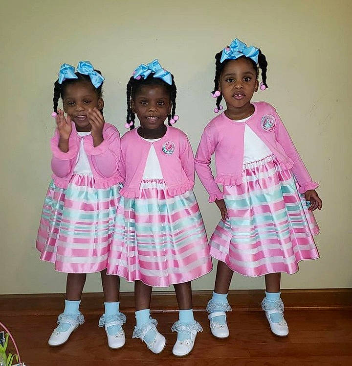 Kendall Kylie And Khloe is registered to the contest to win money with this photo: child, hair_accessory, joy, person, pink