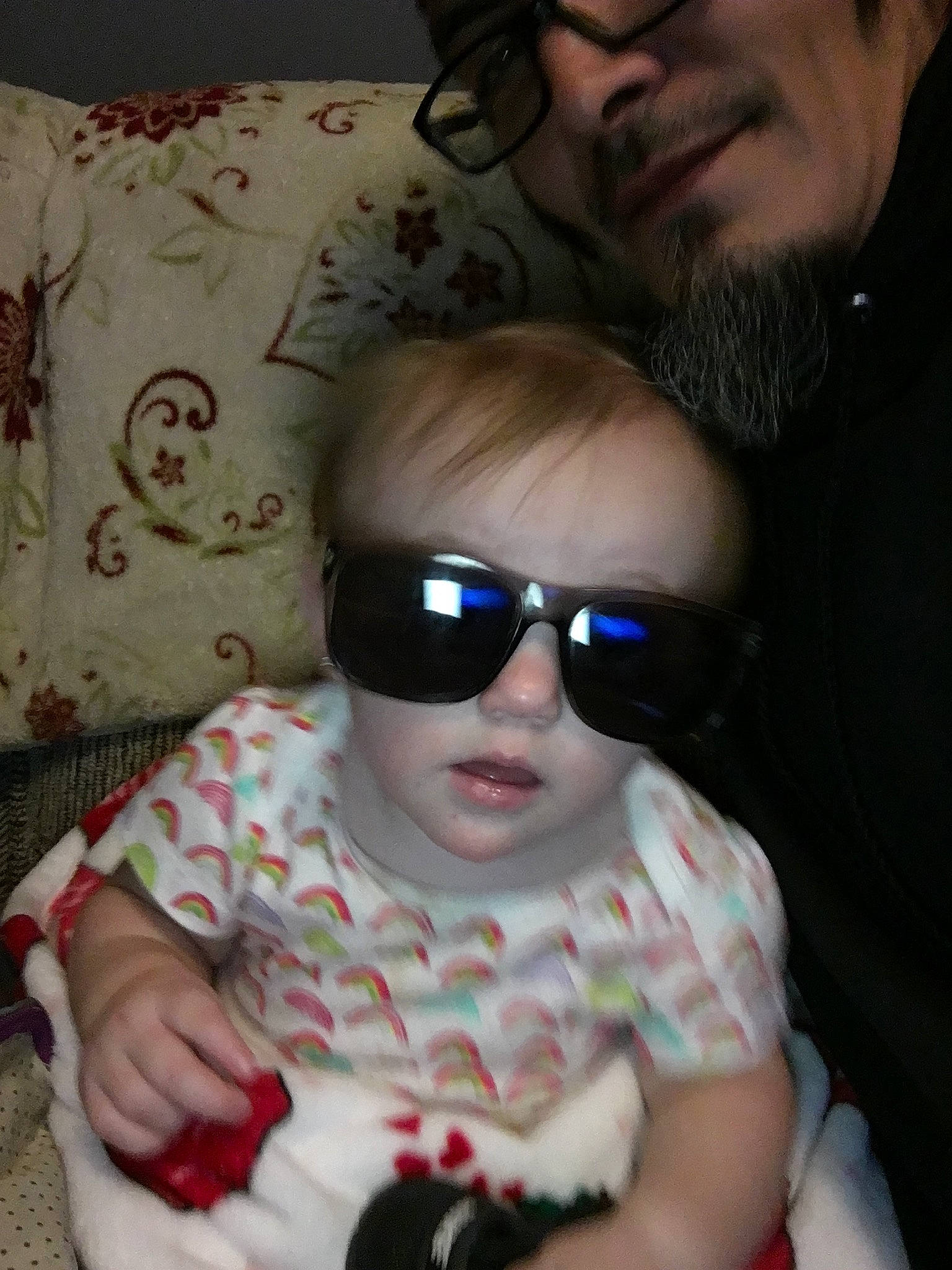 Coraline is registered to the contest to win money with this photo: baby, beard, child, cool, eyewear, facial_hair, fun, glasses, lip, moustache, people, person, photography, selfie, smile, sunglasses, toddler, vision_care