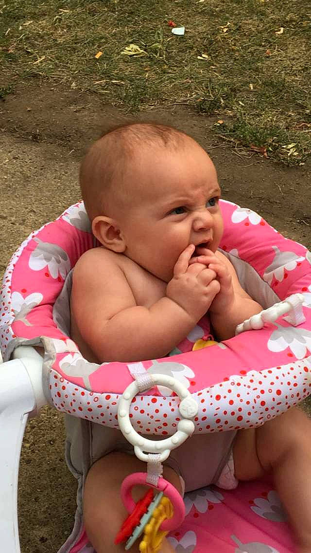 Coraline joined the competition — help win amazing prizes! baby, baby_products, baby_toddler_clothing, child, person, pink, product, toddler