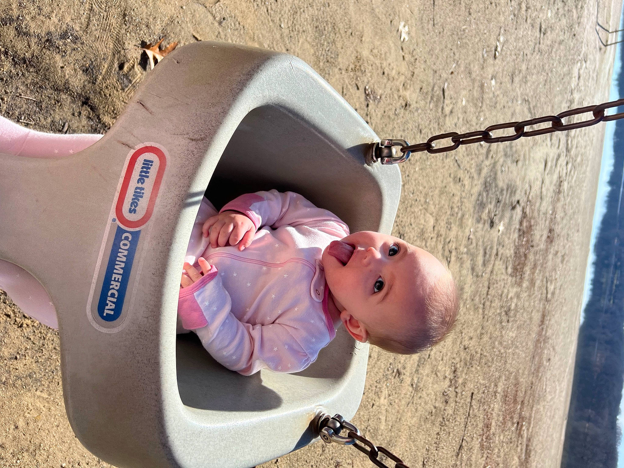 Alanna joined the competition — help win amazing prizes! baby, baby_products, baby_toddler_clothing, child, comfort, eyewear, fun, hat, landscape, leisure, person, play, recreation, sand, sitting, soil, sun_hat, surprise, toddler, travel