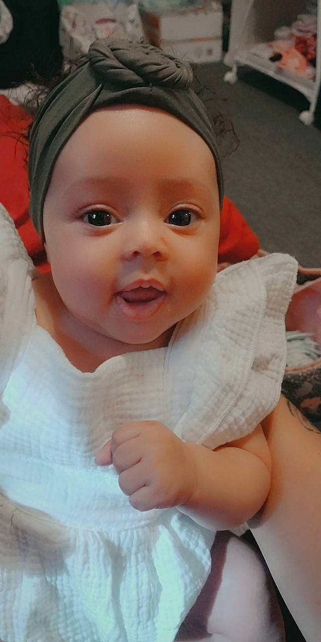 Symphony is registered to the contest to win money with this photo: baby_toddler_clothing, cheek, comfort, dress, eye, eyebrow, eyelash, gesture, hat, head, headgear, human_body, iris, lip, mouth, nose, person, pink, skin, sleeve