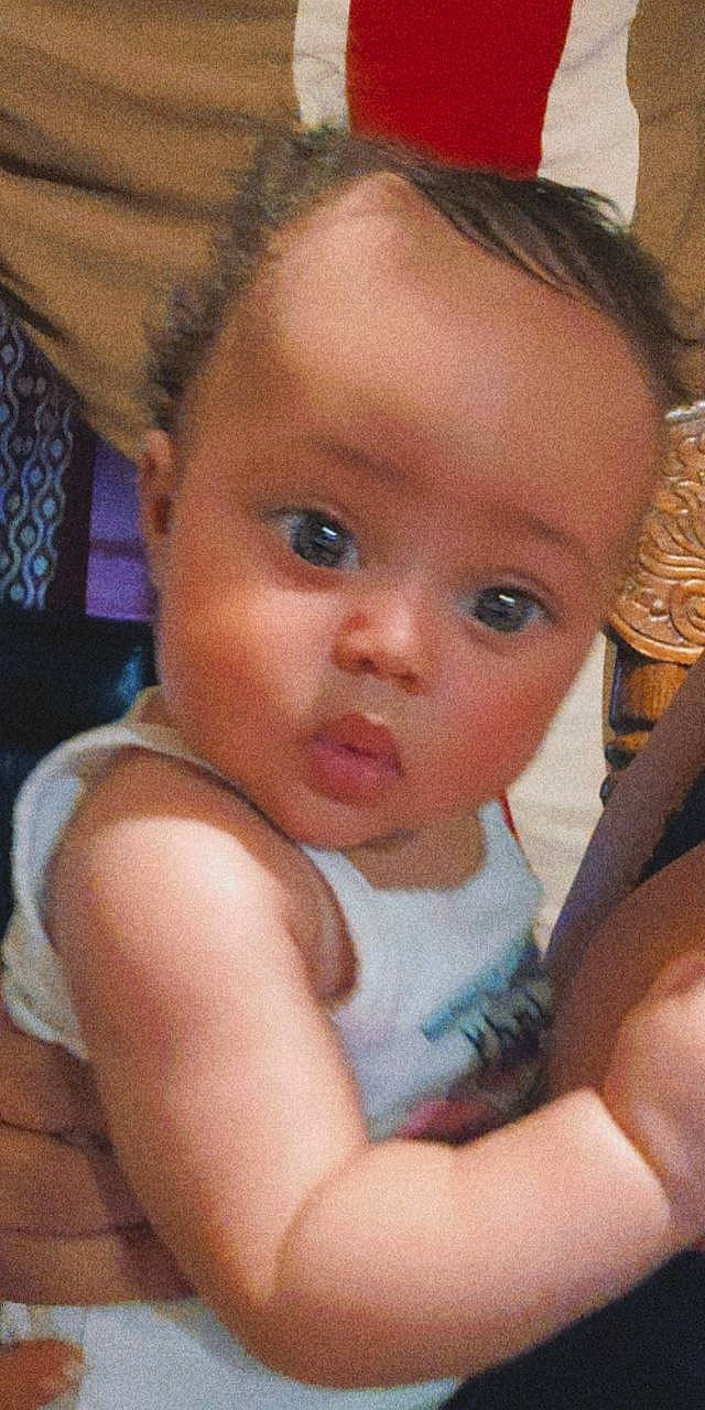 Symphony is registered to the contest to win money with this photo: baby, cheek, chest, ear, eyebrow, eyelash, forehead, fun, hair, happy, human_body, iris, lip, mouth, neck, nose, organ, person, skin, surprise