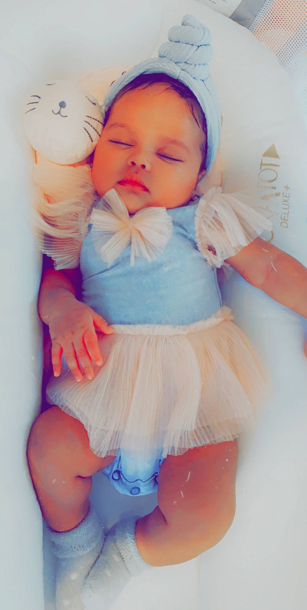 Nova joined the competition — help win amazing prizes! baby, baby_products, baby_toddler_clothing, blue, cheek, child, hair_accessory, peach, person, pink, product, skin, smile, toddler