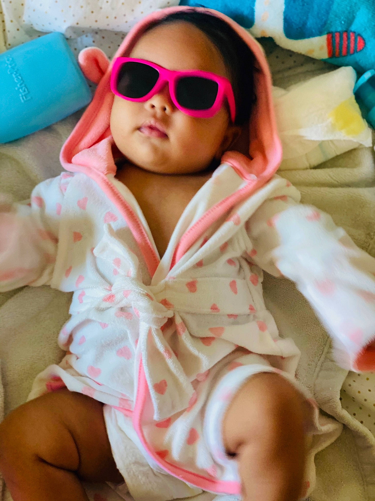 Nova joined the competition — help win amazing prizes! beauty, child, cool, eyewear, fun, glasses, lip, outerwear, person, pink, skin, sunglasses, toddler, vision_care