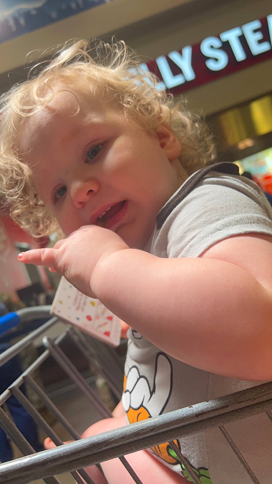 Carlos joined the competition — help win amazing prizes! baby, baby_products, baby_toddler_clothing, blond, cheek, child, event, fun, hairstyle, happy, laugh, mouth, person, play, recreation, smile, t_shirt, thumb, toddler, vacation