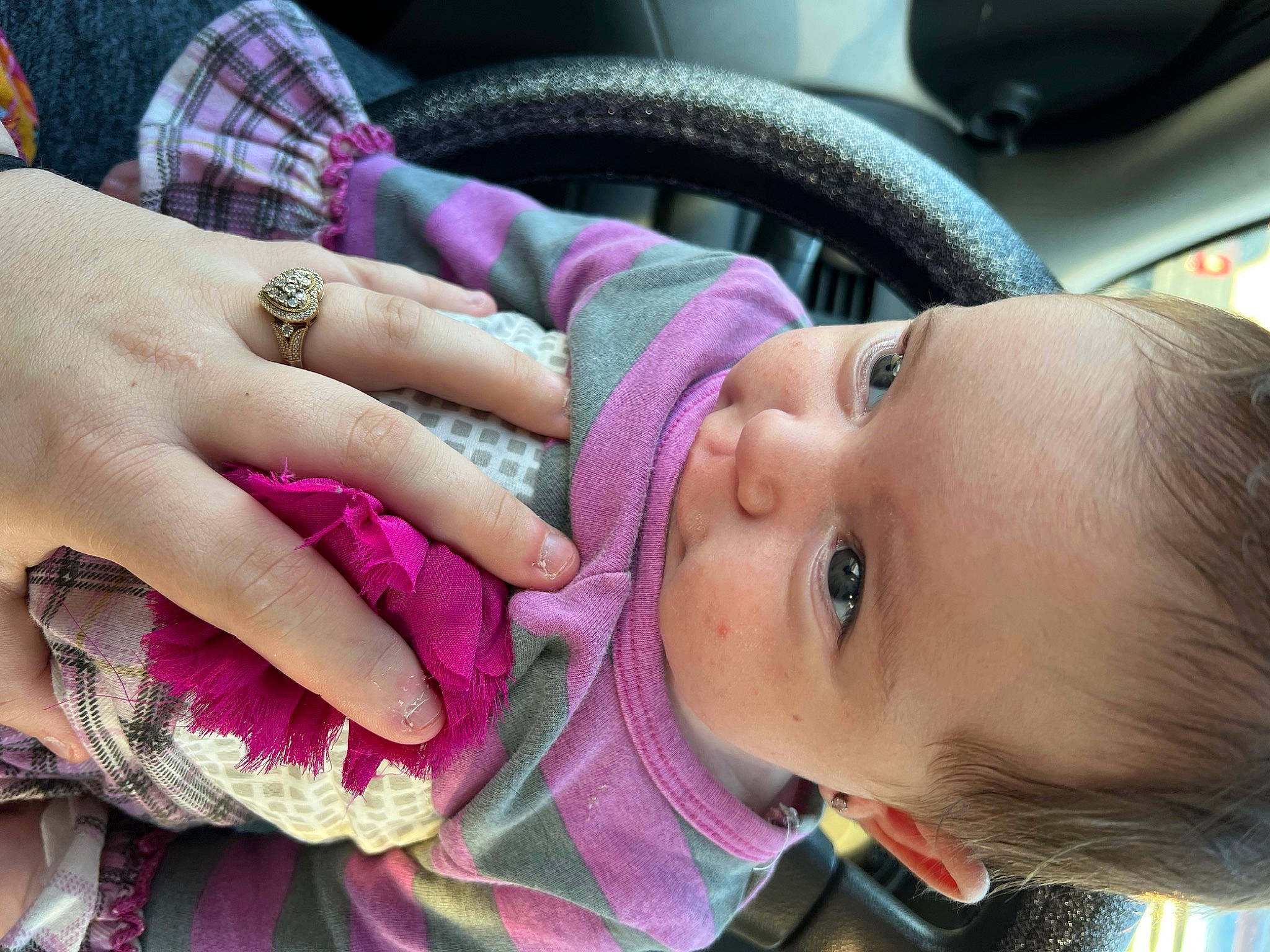 Remi joined the competition — help win amazing prizes! baby, baby_toddler_clothing, body_jewelry, cheek, eyelash, finger, gesture, hand, happy, iris, lip, mouth, nail, nose, person, pink, skin, thumb, toddler, wedding_ring