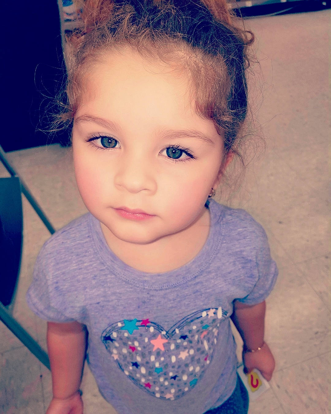 Penelope is registered to the contest to win money with this photo: beauty, cheek, child, chin, cool, eye, eyebrow, face, forehead, hair, hairstyle, head, iris, lip, nose, organ, person, skin, smile, standing