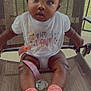 Aniya joined the competition — help win amazing prizes! baby, bib, casual, chair, child, clothing, curious, cute, expression, feet, hair, infant, legs, outdoor, pacifier, person, seat, skin, socks, young