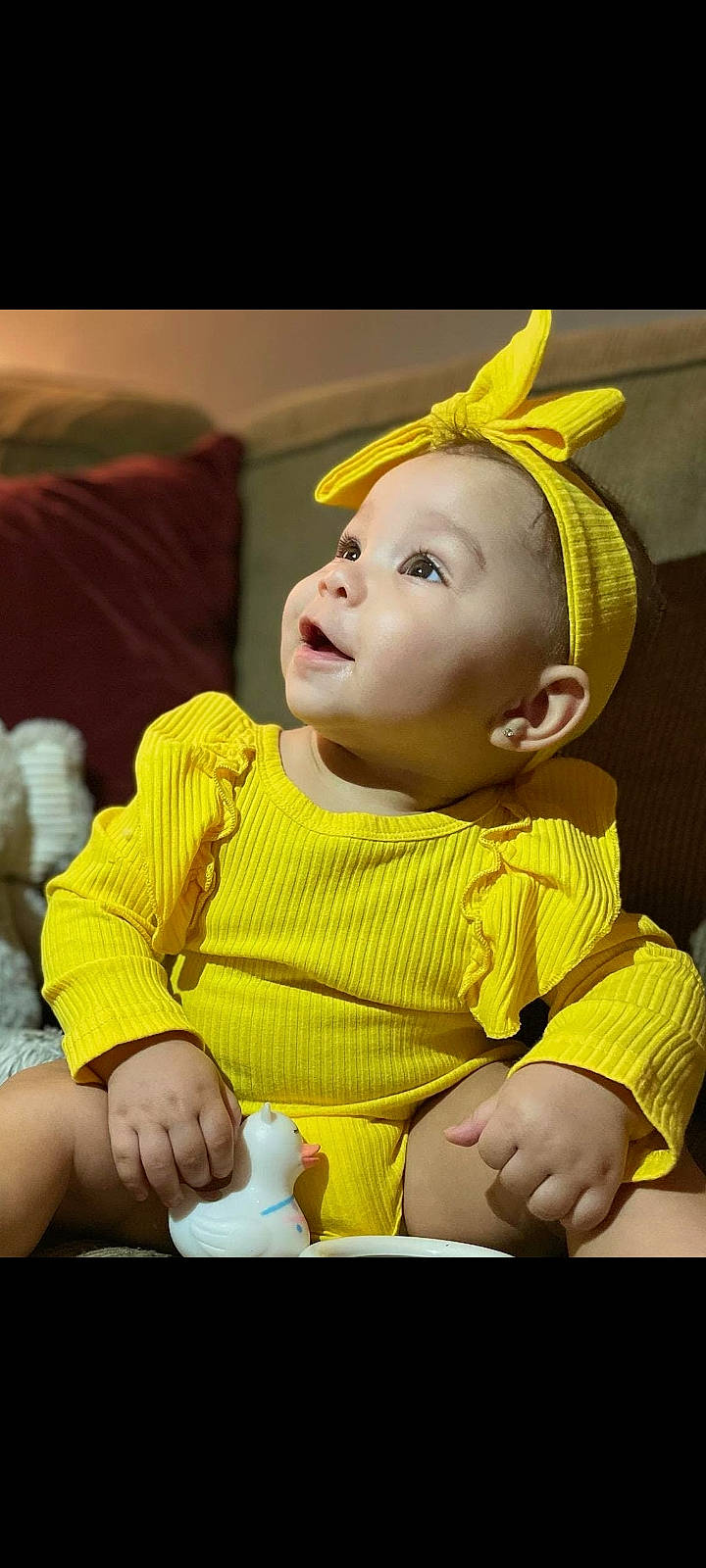 Eliana joined the competition — help win amazing prizes! baby, baby_toddler_clothing, cheek, chin, comfort, eye, eyelash, face, fun, happy, head, headgear, human_body, iris, lip, nose, person, skin, sleeve, toddler