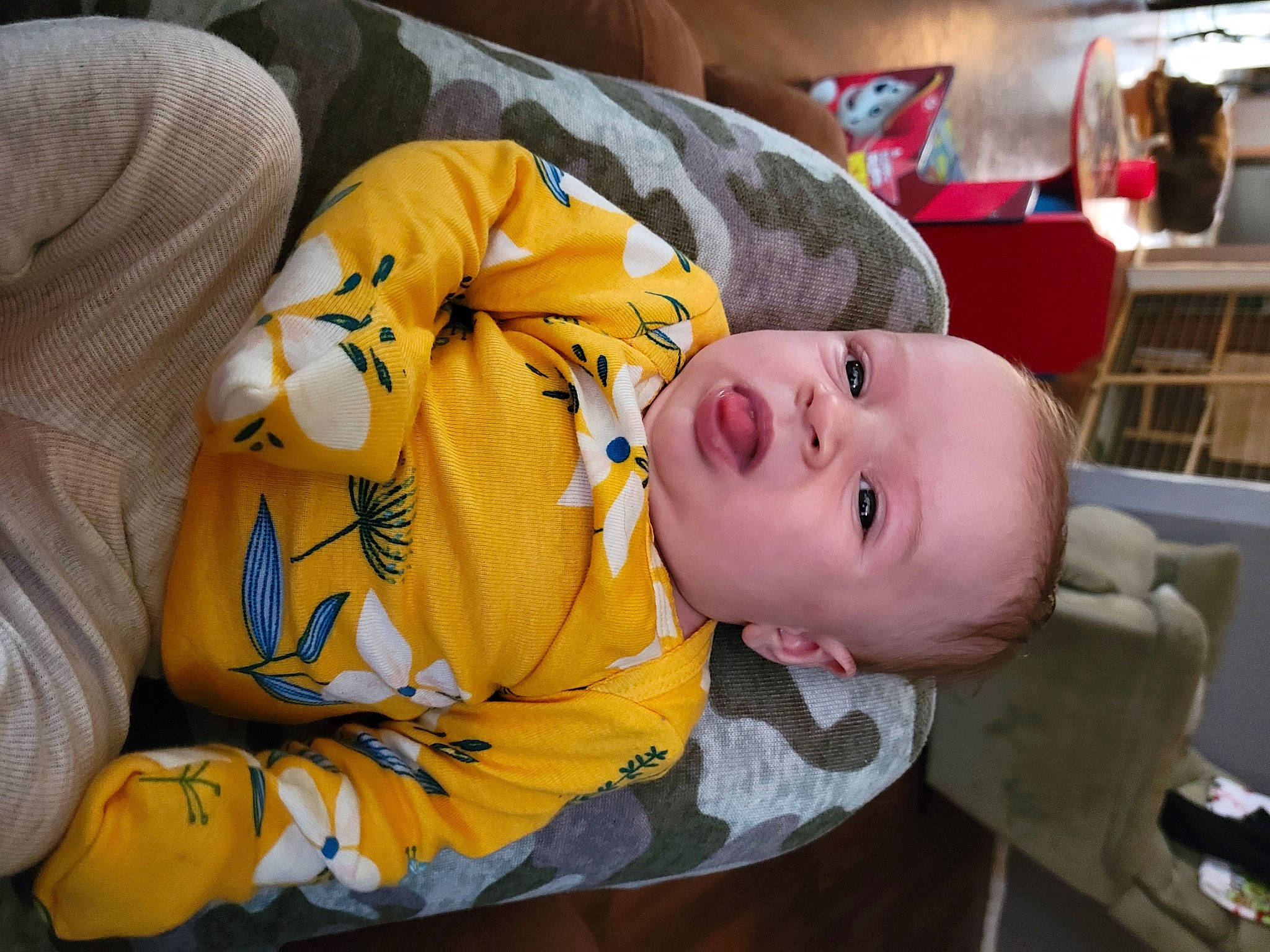 Ryatt is registered to the contest to win money with this photo: baby, baby_products, baby_safety, baby_toddler_clothing, chair, child, comfort, fun, happy, hat, nap, person, room, shelf, sitting, sleep, smile, toddler