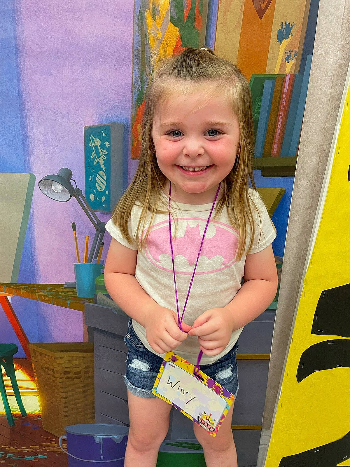 Winry is registered to the contest to win money with this photo: art, blond, blue, bucket, cheek, child, electric_blue, fun, hair, happy, iris, joy, office_supplies, person, picture_frame, play, recreation, smile, t_shirt, toddler