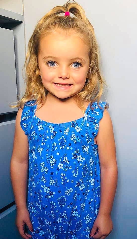 Bowbows joined the competition — help win amazing prizes! blond, blue, child, child_model, clothing, dress, electric_blue, hair, hairstyle, joy, neck, pattern, person, smile, toddler